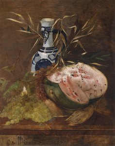 Fruit Still Life with Melon
